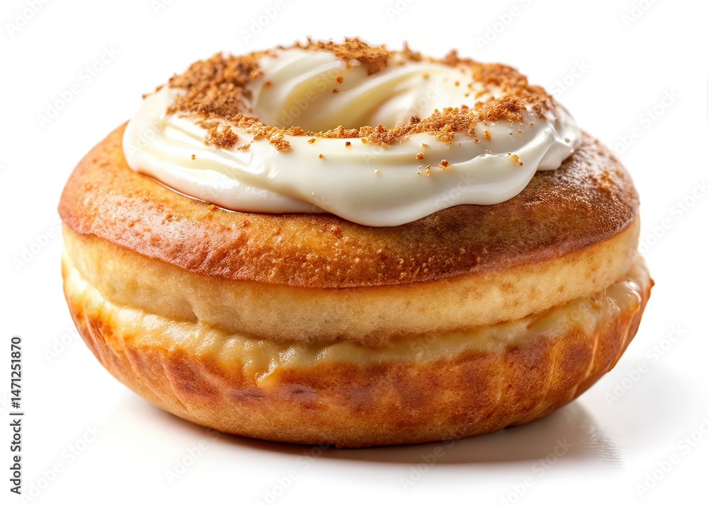 Delicious Doughnut with Cream and Cinnamon - Conceptual Photography Delicious Doughnut with Cream and Cinnamon - Conceptual Photography