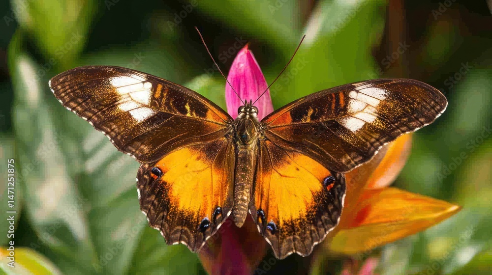 Obraz premium Butterfly perched on a flower