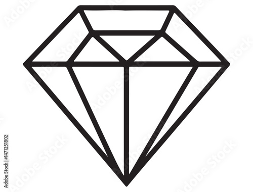 DIAMOND SHAPE SILHOUETTE WHITE BACKGROUND