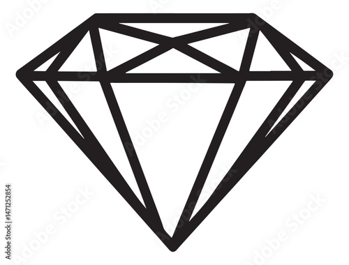 DIAMOND SHAPE SILHOUETTE WHITE BACKGROUND