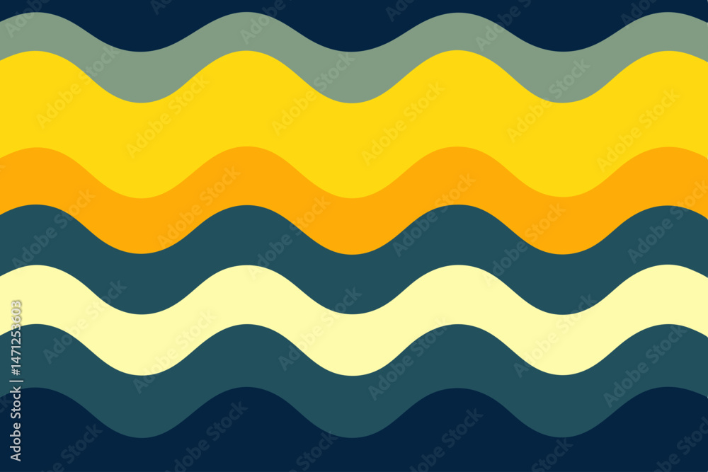 Vibrant yellow and teal wavy abstract art design bold graphic pattern background texture seamless Vibrant yellow and teal wavy abstract art design bold graphic pattern background texture seamless