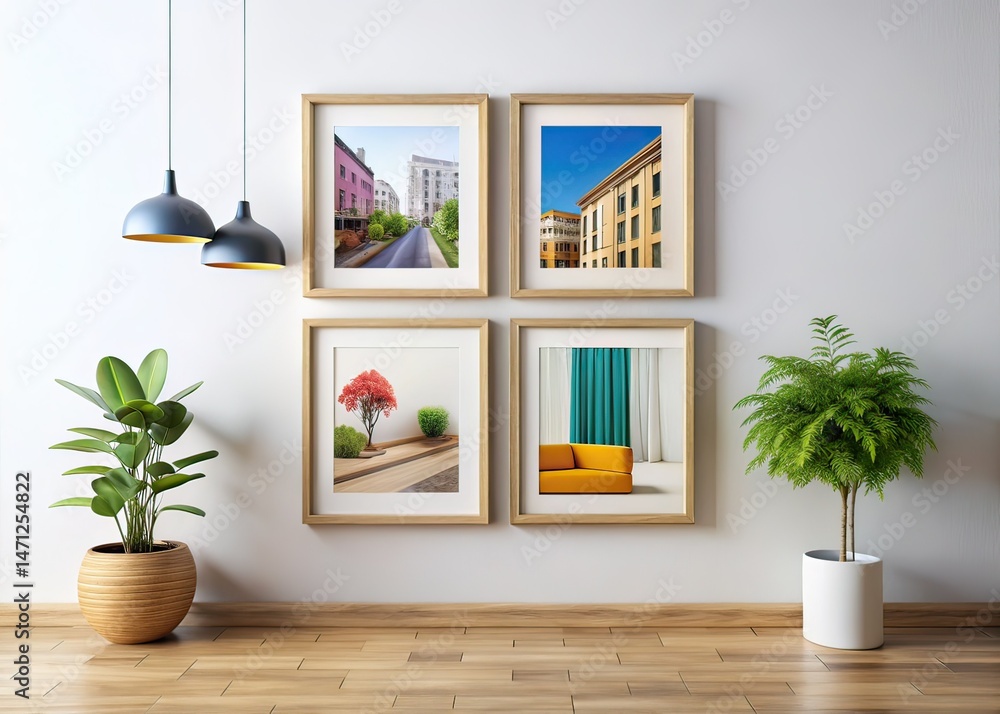Fototapeta premium Urban Exploration Minimalist Frames Display