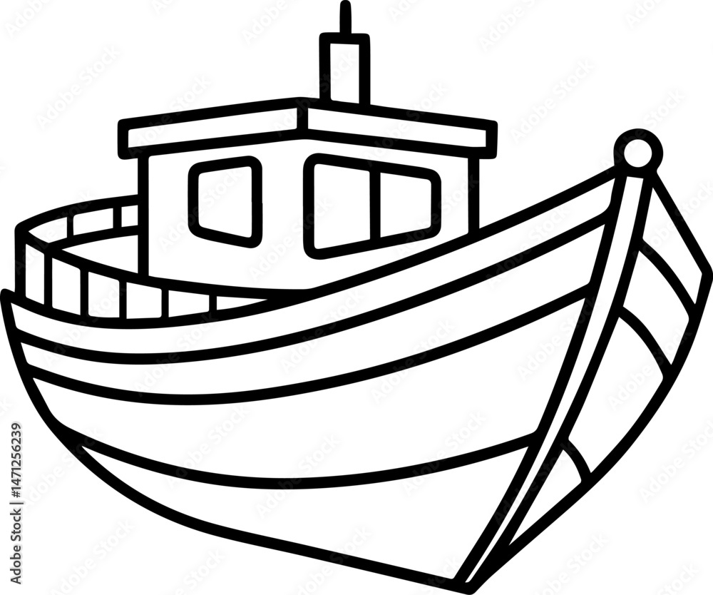boat outline vector illustraion boat outline vector illustraion
