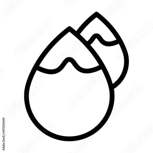 water drops line icon