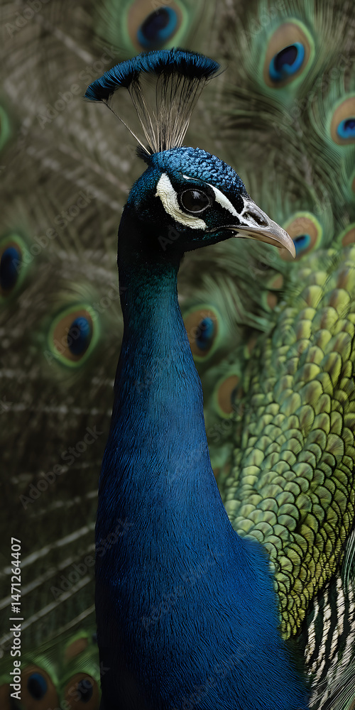 Obraz premium Majestic Peacock in Golden Sunlight