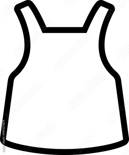 Baby clothes line icon. Bodysuit, coverall, buster suit, newborn nest symbol, isolated on transparent background