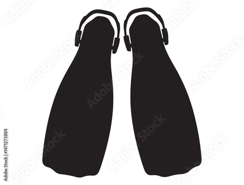 DIVING SILHOUETTE WHITE BACKGROUND