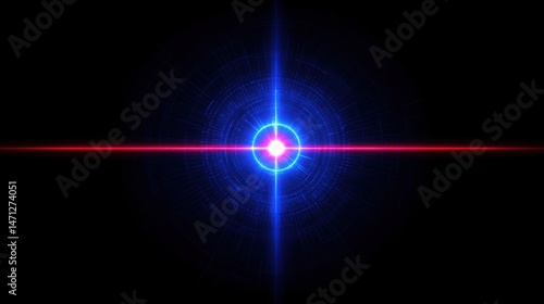 Wallpaper Mural Red and blue laser beams intersecting in a futuristic setting representing dynamic capital flow and innovative finance concepts Torontodigital.ca