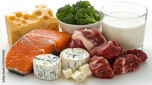Wallpaper Mural Animal protein sources- meat, fish, cheese and milk.  HD 8K eid ul azha wallpaper Photographic Image Torontodigital.ca