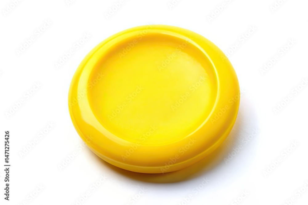 Yellow Circle Button Silhouette on White Background Yellow Circle Button Silhouette on White Background