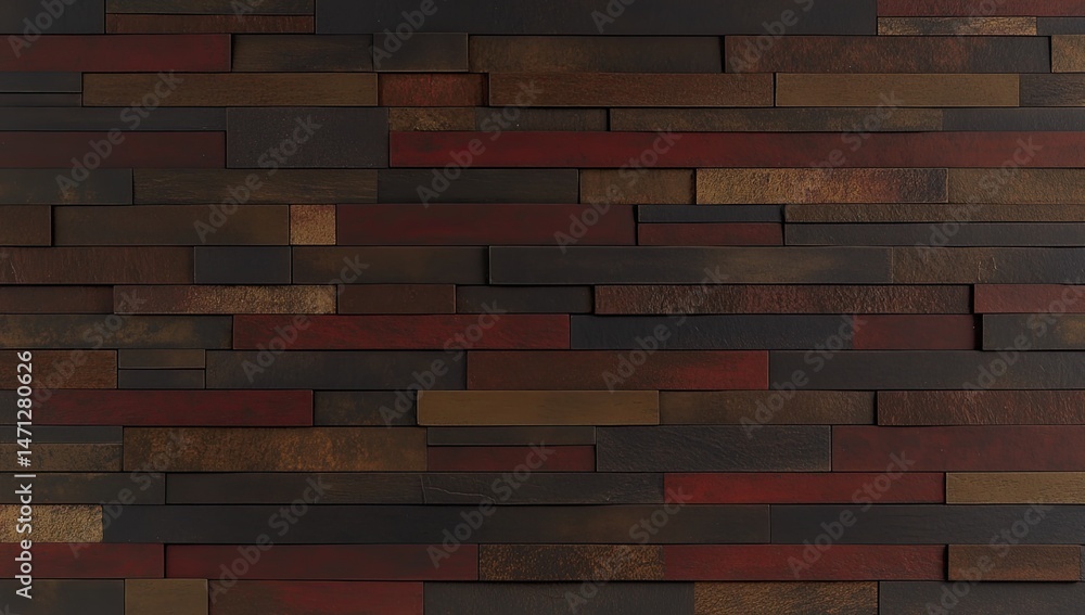 Fototapeta premium Wood plank wall pattern in dark colors