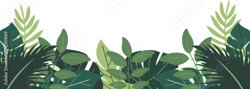 Tropical Leaves Border