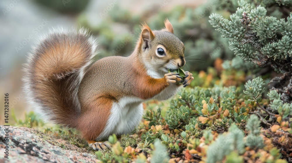 Obraz premium Squirrel eating