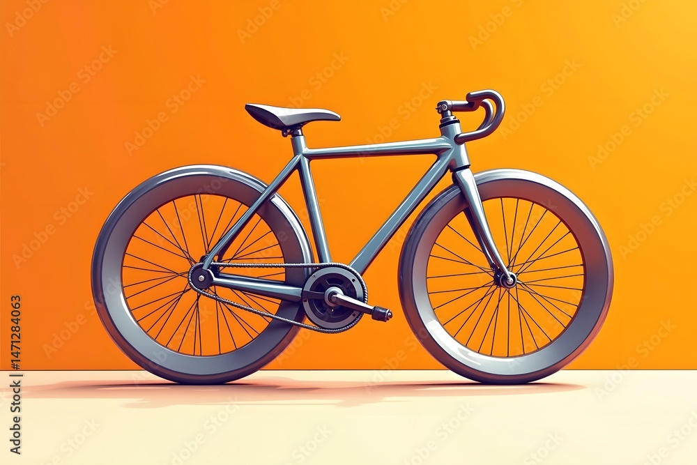 Fototapeta premium Design concept illustration poster design featuring a bike
