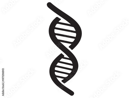 DNA SILHOUETTE WHITE BACKGROUND