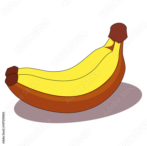 Cartoon Banana Fruit Digital Vectors Illustration
