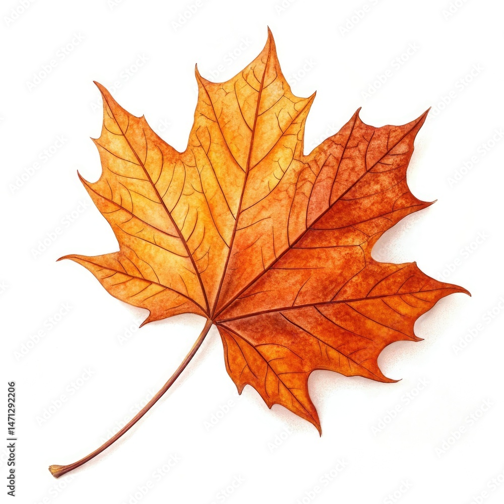 maple leaf isolated on white maple leaf isolated on white