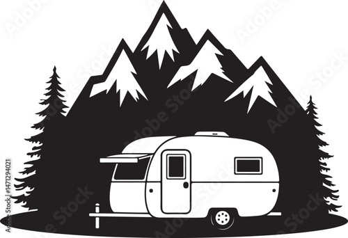 Tent Under the Stars Silhouette

Campfire Night Scene Vector

Family Camping Trip Silhouette Art

Forest Camping with Mountains Background

Adventure Camping Scene in Wilderness