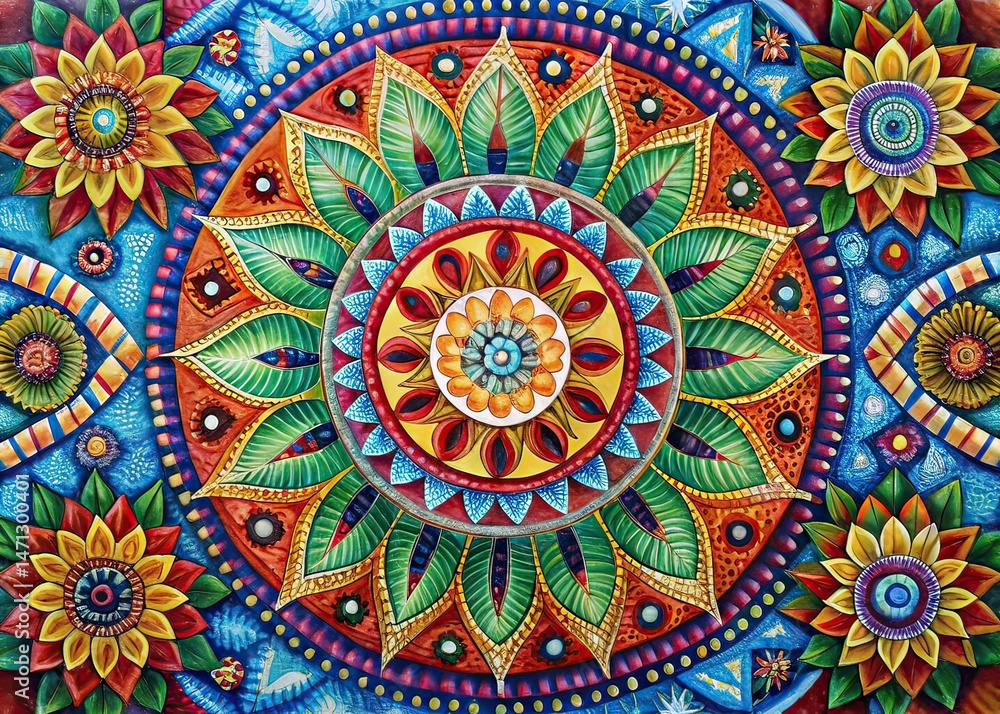 Geometric Boho Acrylic Painting on Canvas - Rule of Thirds Art Geometric Boho Acrylic Painting on Canvas - Rule of Thirds Art