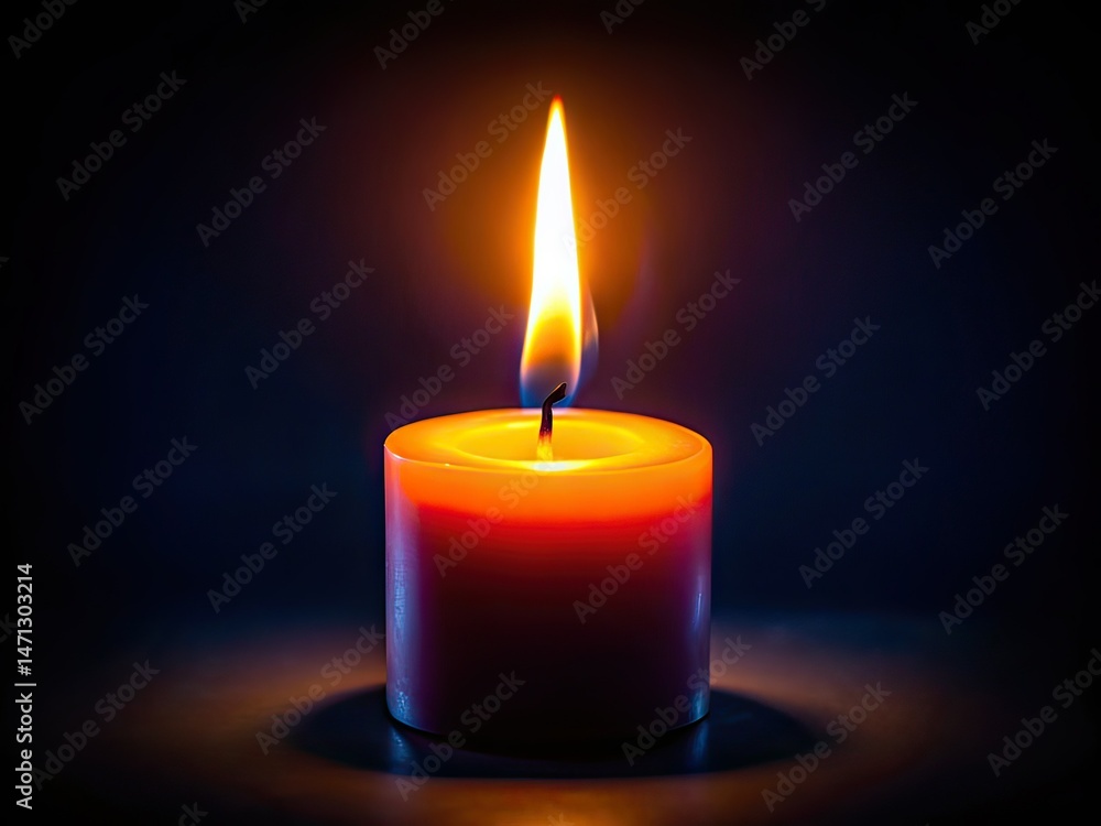 Glowing Candle Flame Night Sky Minimalist Photography Glowing Candle Flame Night Sky Minimalist Photography