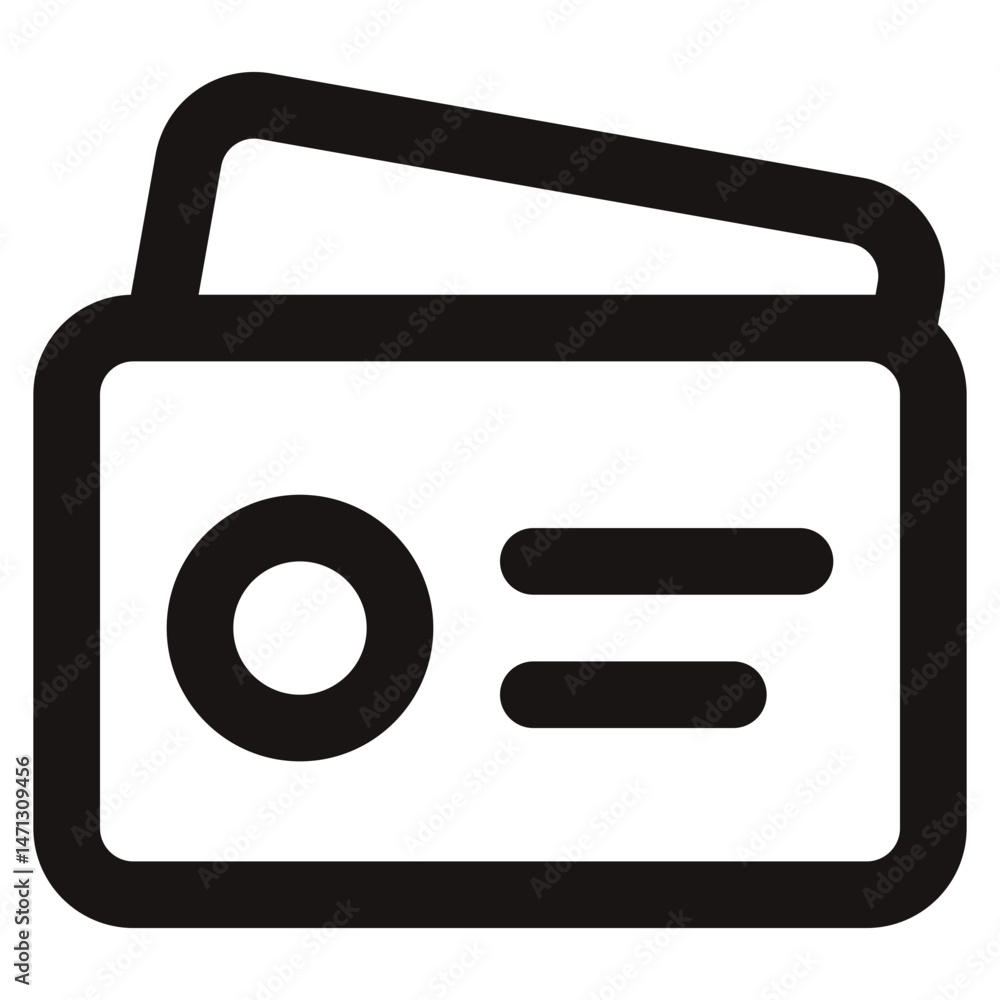 Minimalist Business Card Icon – Outline Style Icon, Contact Card Symbol Minimalist Business Card Icon – Outline Style Icon, Contact Card Symbol