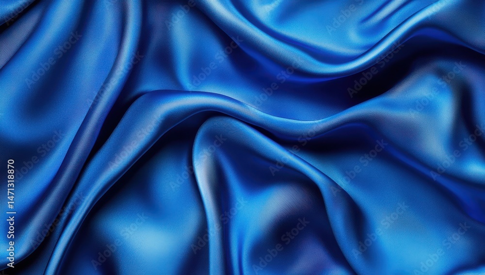 Obraz premium Rich, deep blue silk drapes