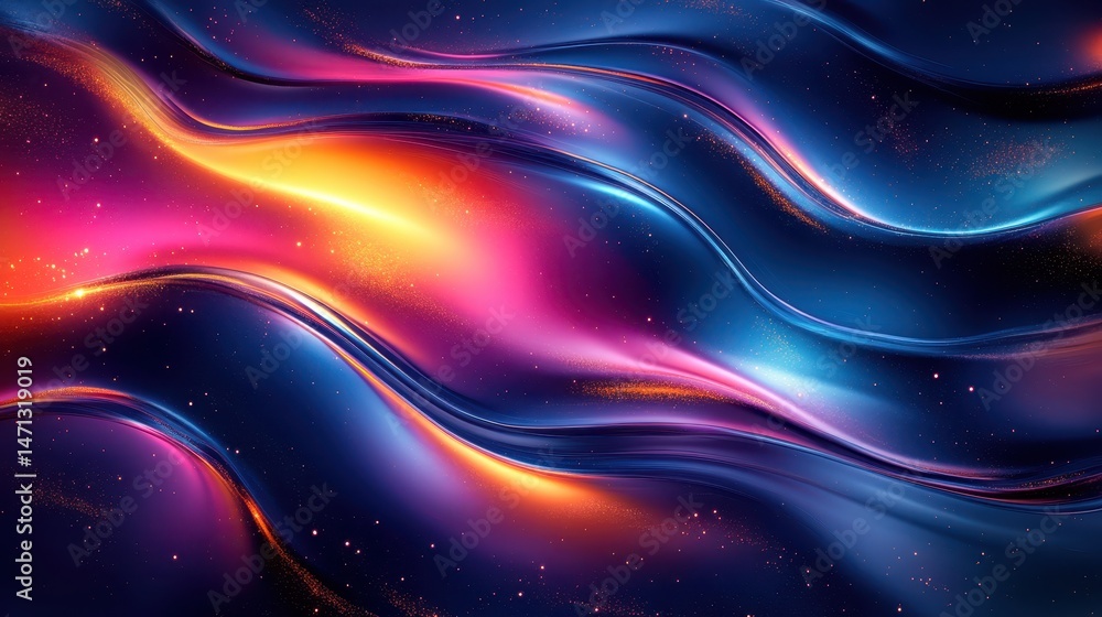 Vibrant Abstract Waves of Colorful Light and Motion Background Vibrant Abstract Waves of Colorful Light and Motion Background