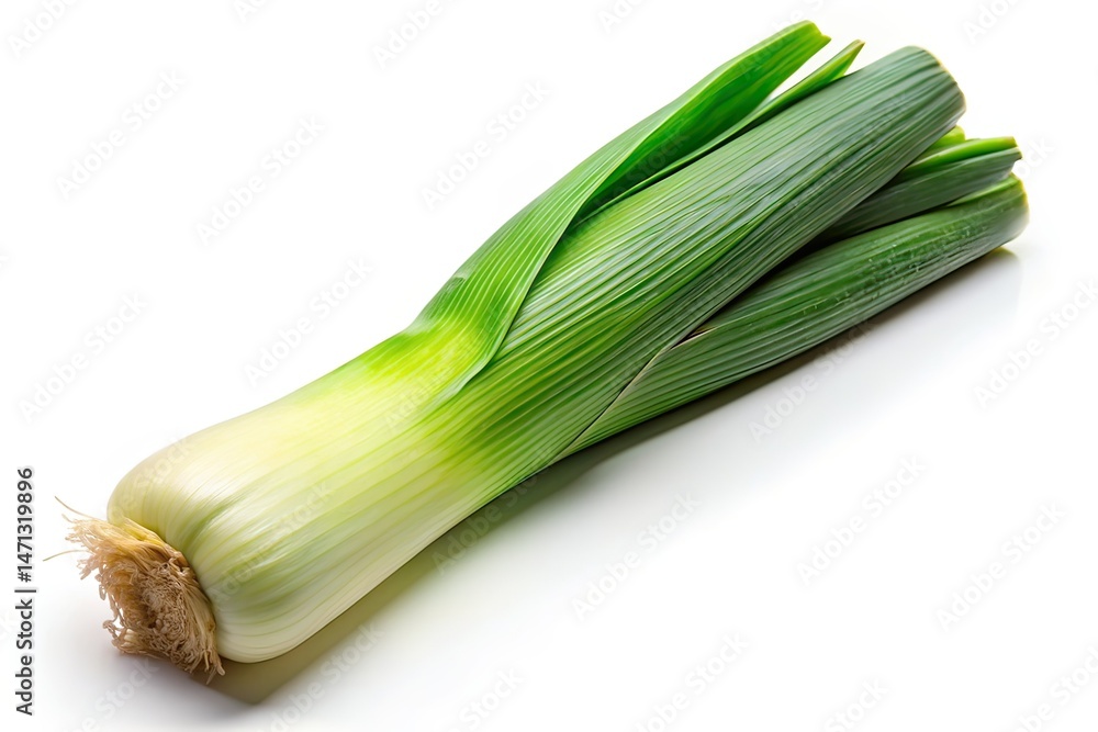 Isolated Leek, Fresh Produce, Food Photography
