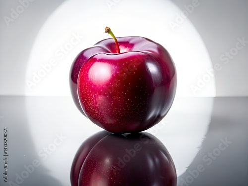Isolated Plum, White Background, Fashion Photography, AI Art
