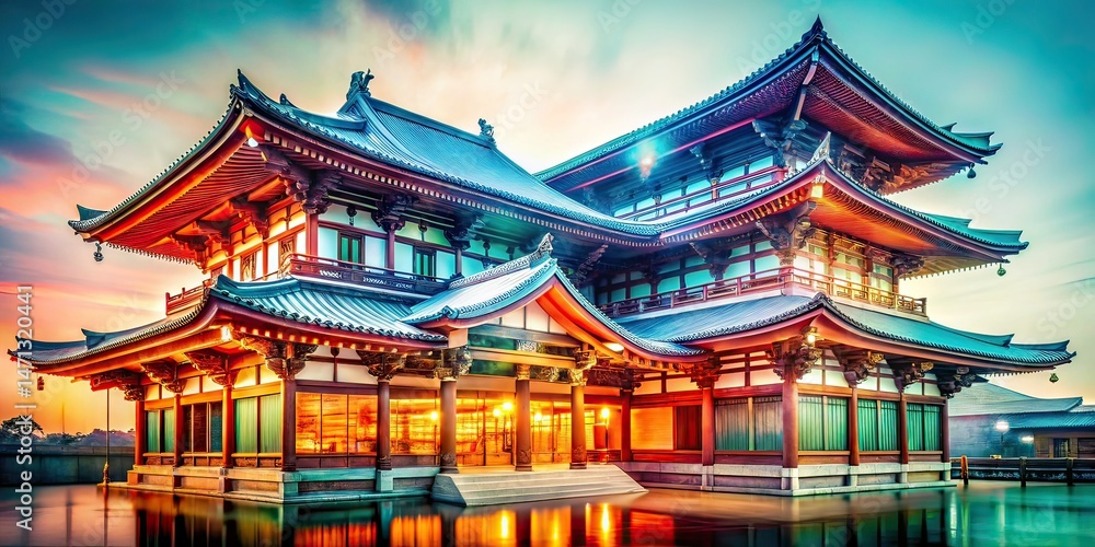 Japan Architecture Double Exposure - Stunning Architectural Detail