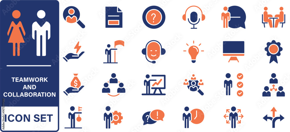 Teamwork line editable icon set. Editable stroke. Vector illustration Teamwork line editable icon set. Editable stroke. Vector illustration