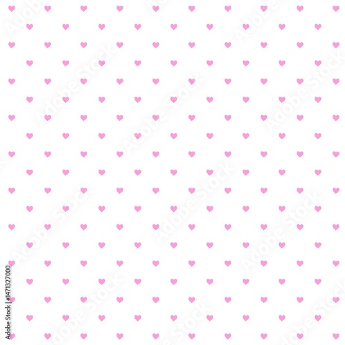 Heart Pattern Background, Romantic Love Design, Valentine’s Day, Cute Pink Hearts