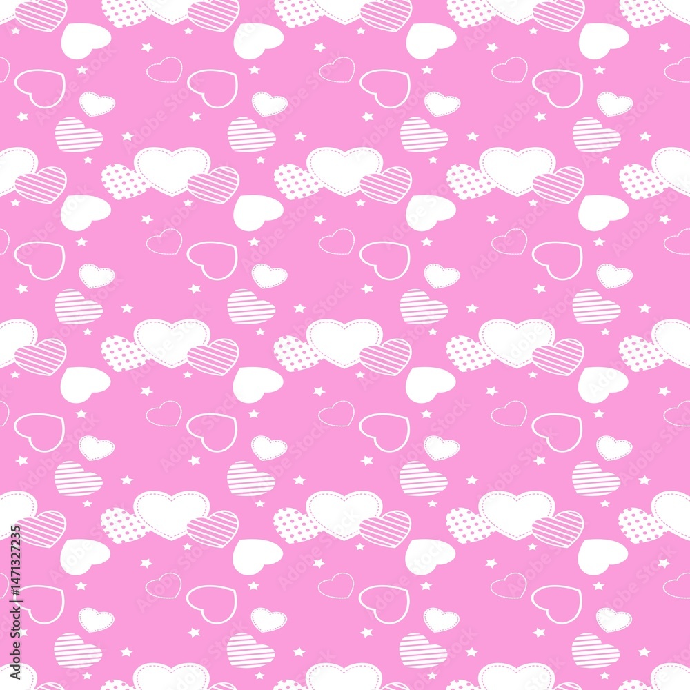 Heart Pattern Background, Romantic Love Design, Valentine’s Day, Cute Pink Hearts Heart Pattern Background, Romantic Love Design, Valentine’s Day, Cute Pink Hearts