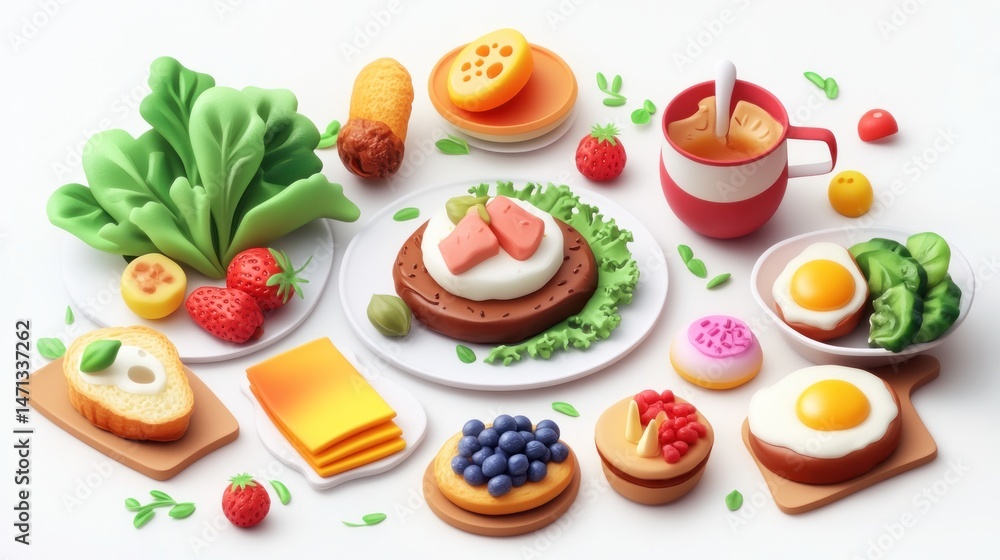 Colorful breakfast scene (1) Colorful breakfast scene (1)