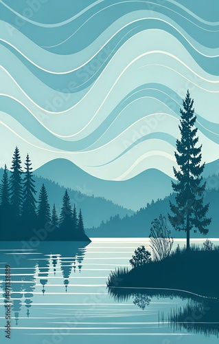 winter forest landscape