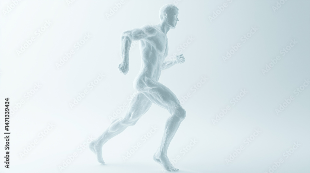 Abstract human figure running Abstract human figure running
