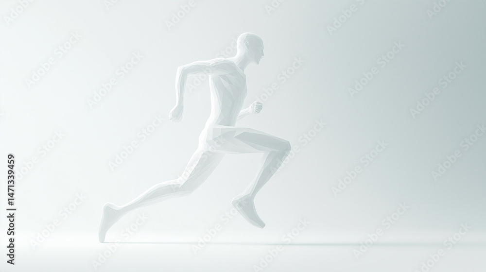 Abstract human figure running Abstract human figure running