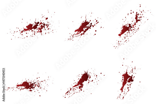 Wallpaper Mural Gradient splat red blood splatter grunge background set Torontodigital.ca