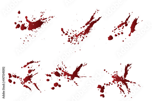 Set of vector creative gradient red blood background element