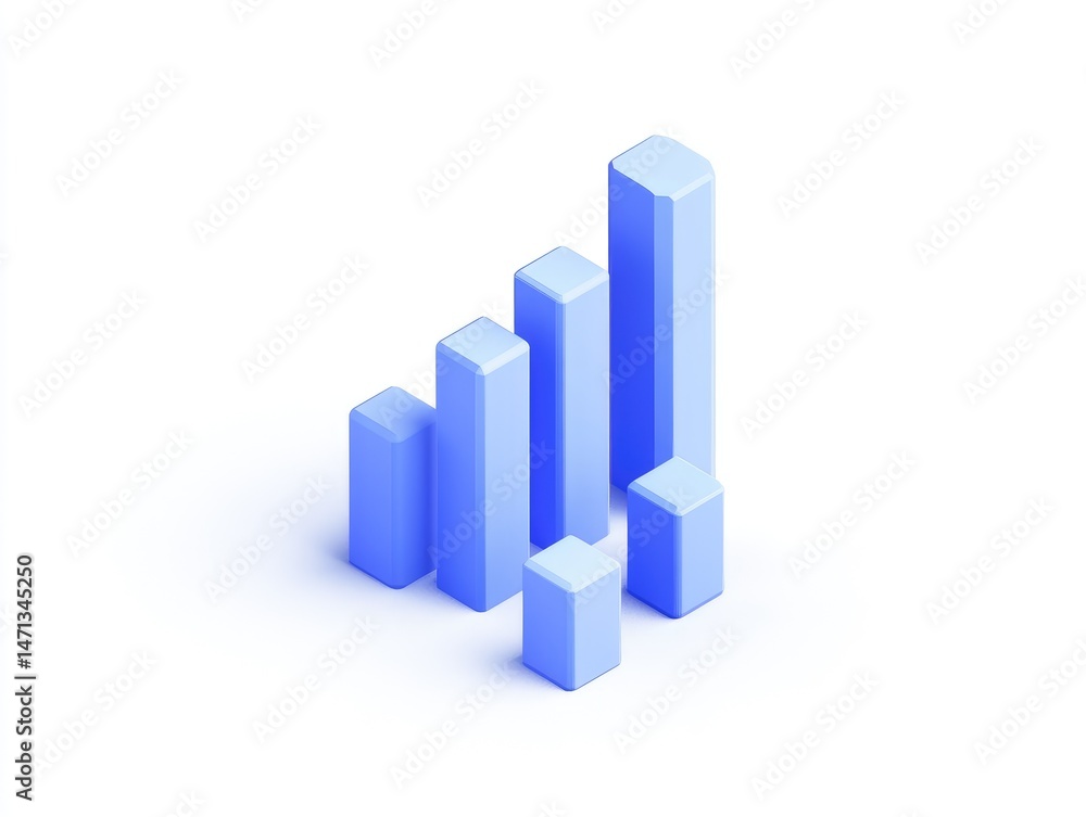 Isometric 3D bar graph showing upward trend (1) Isometric 3D bar graph showing upward trend (1)