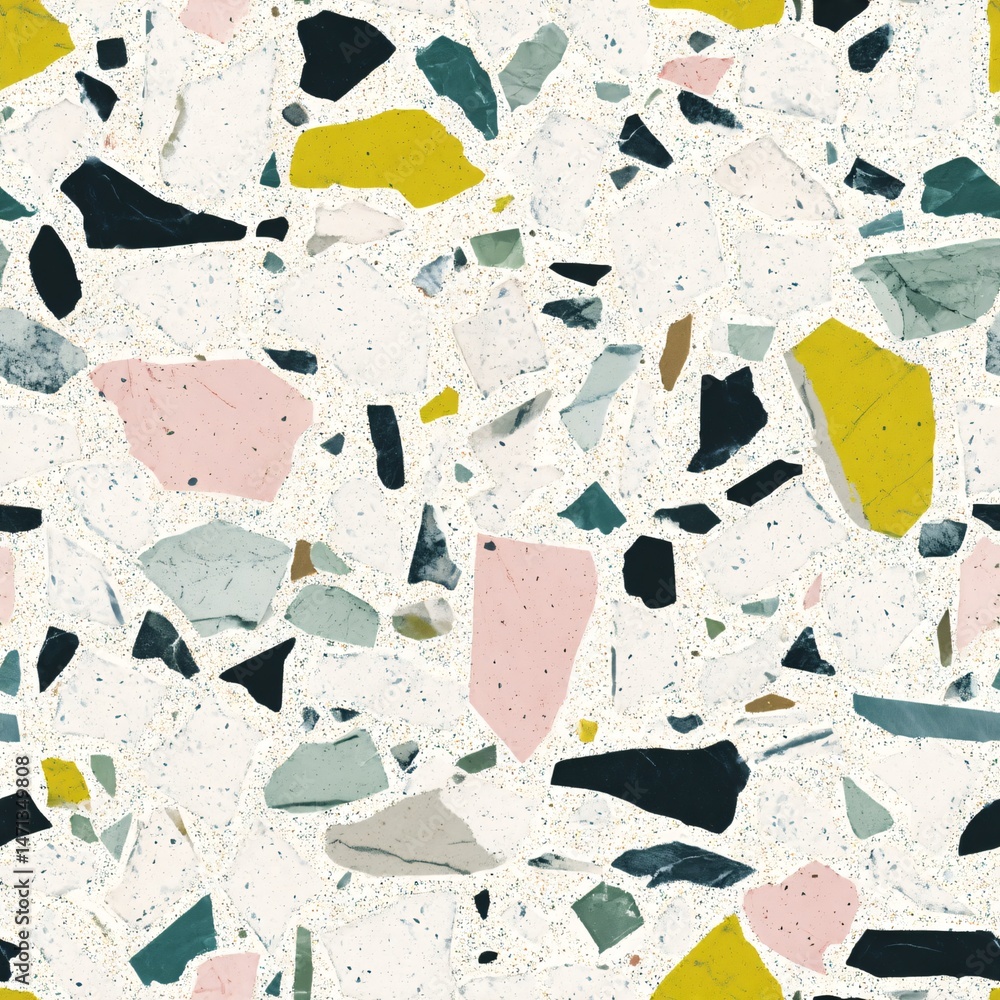 Fototapeta premium terrazzo floor old texture or polished stone for background