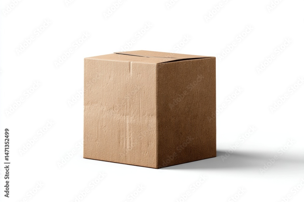 Fototapeta premium Cardboard Box Cube Texture Background