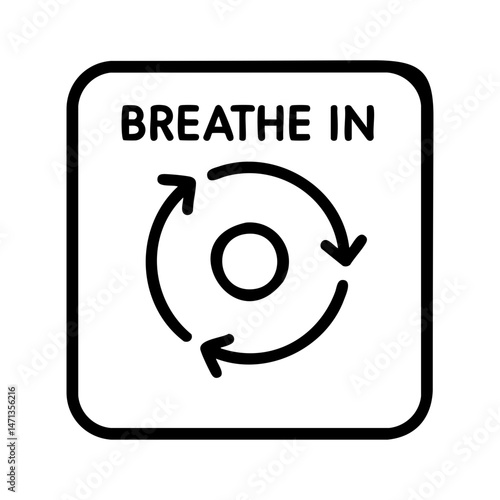 Breathing exercise app icon with arrows