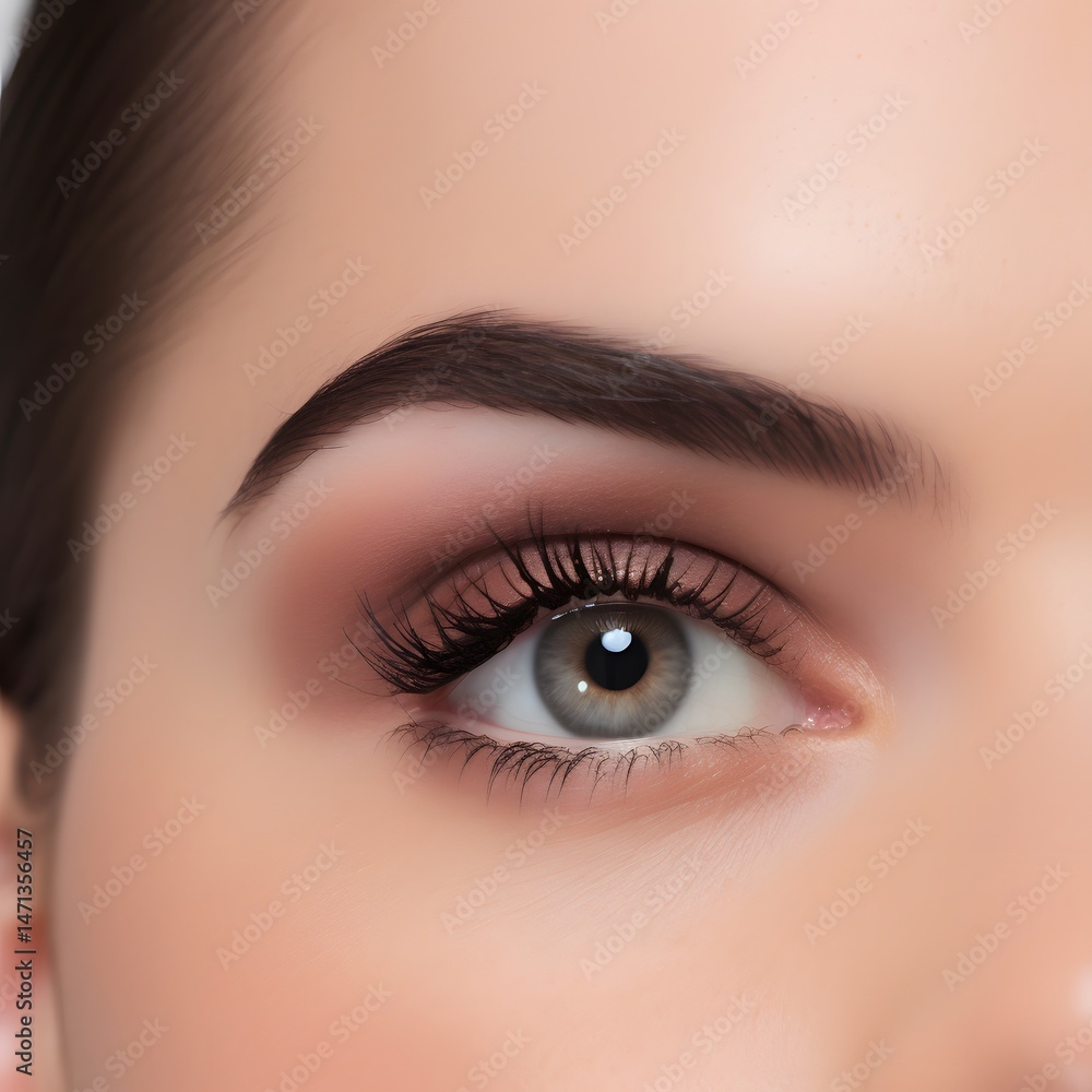 Obraz premium Womans Eye with Makeup Closeup.