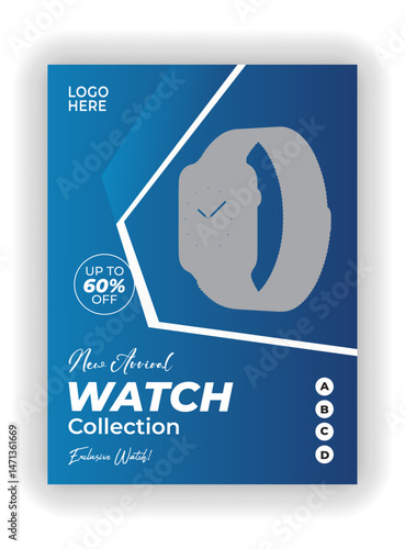 New arrival watch collection banner flayer post design template