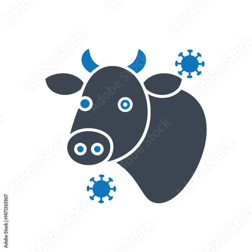 Bovine Disease Transmission Icon