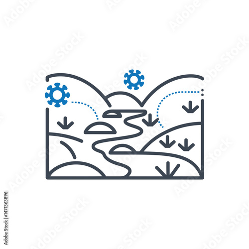 Environmental Pathogen Spread Icon