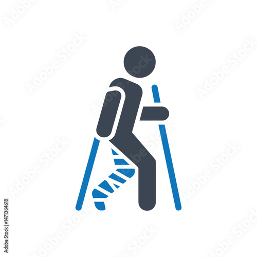 Leg Cast Recovery Icon