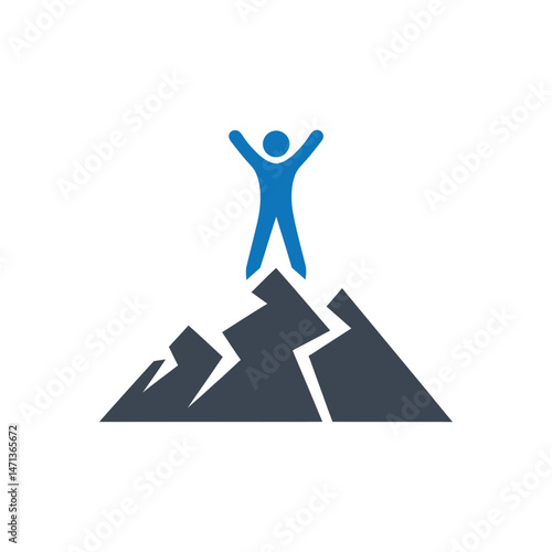 Mountain Summit Victory Icon