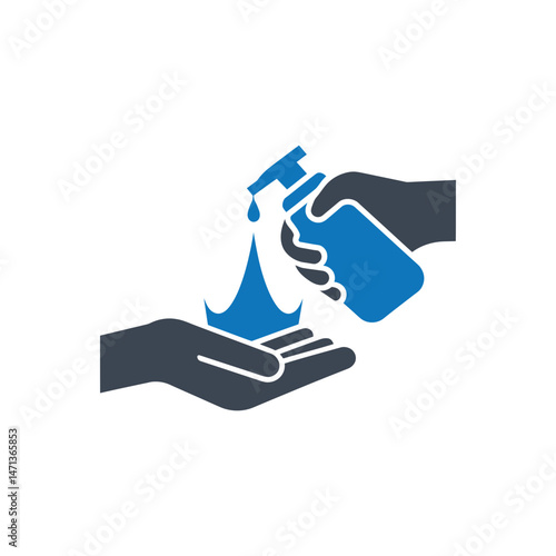 Hand Sanitizing Liquid Icon
